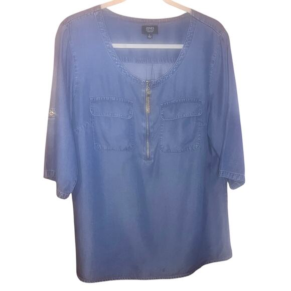 Jones New York Signature Denim Tunic Size Large - Picture 1 of 4